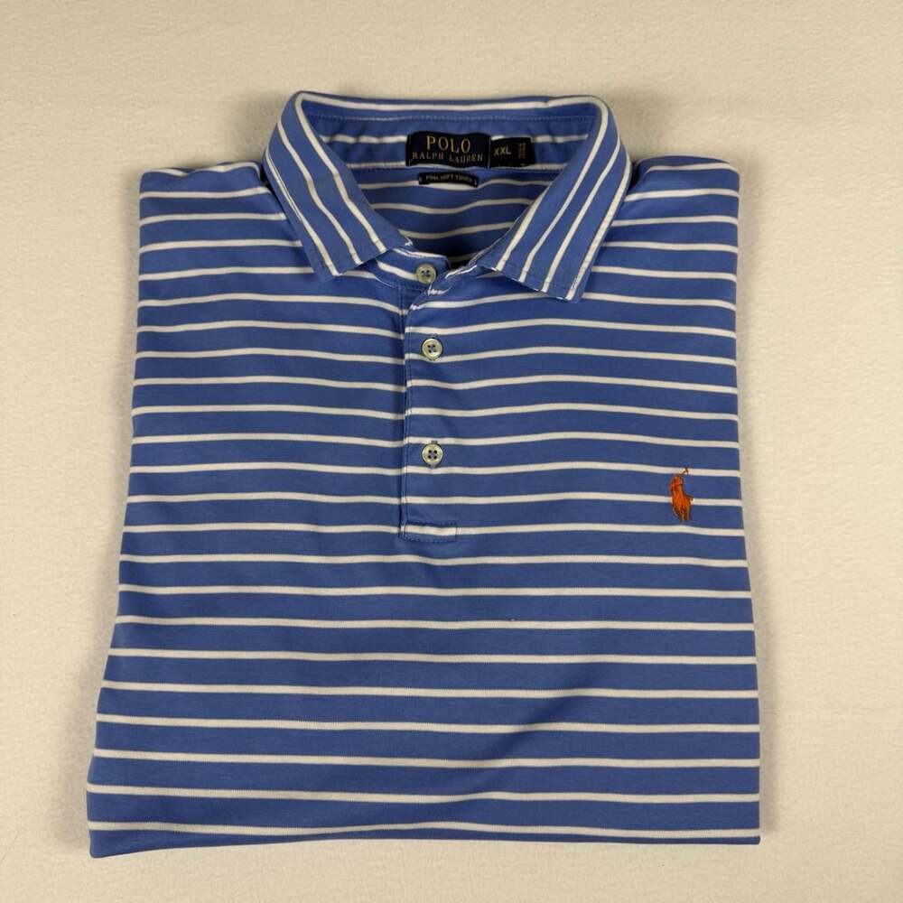 Polo Ralph Lauren Men's Classic Fit Pima Cotton Polo In Blue/White Striped